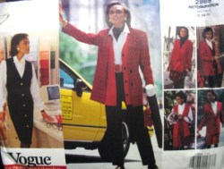 2989  Vogue JACKET, JUMPER, VEST, SKIRT, CUFF PANTS PATTERN 12-16,18-22 choice uncut
